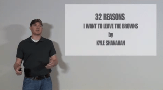 Mike Polk is Kyle Shanahan in his 32 point exit strategy to leave the Browns (VIDEO)