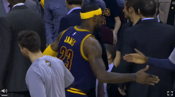 LeBron continues to have the most outrageous pregame handshakes in the NBA