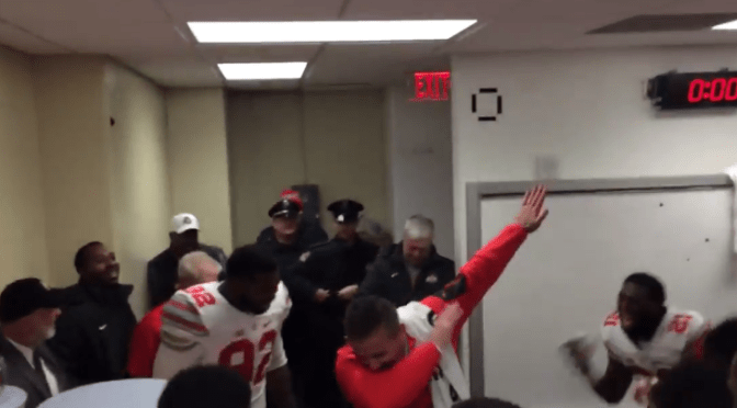 VIDEO: Watch Urban Meyer Dab All Over Michigan’s Grave