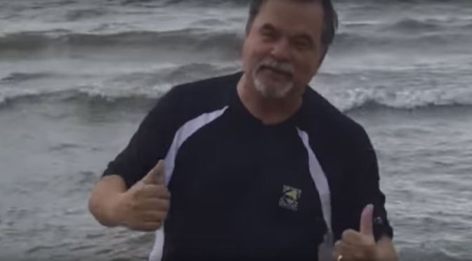 Paul Hoynes made good on his bet, jumped into Lake Erie for betting against the Indians